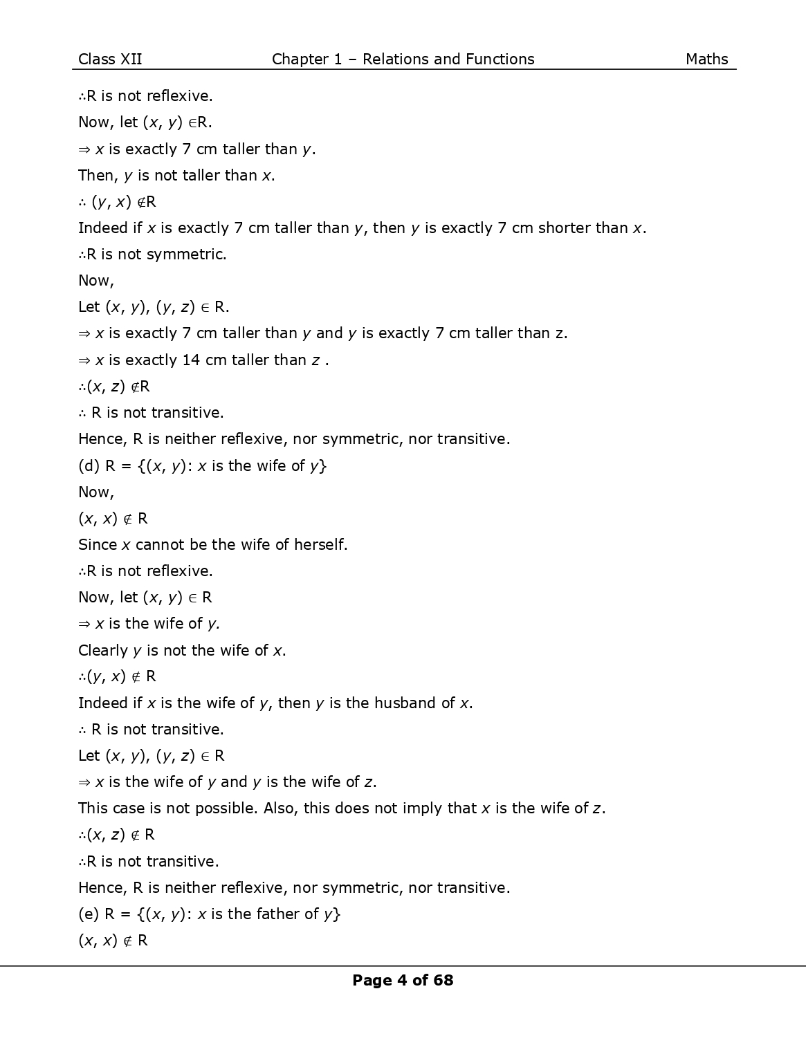 NCERT Class 12 Maths Chapter 1 Relations and Functions Solutions Page 4